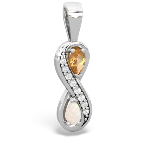 citrine-opal keepsake infinity pendant