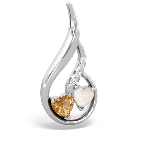 citrine-opal keepsake swirl pendant