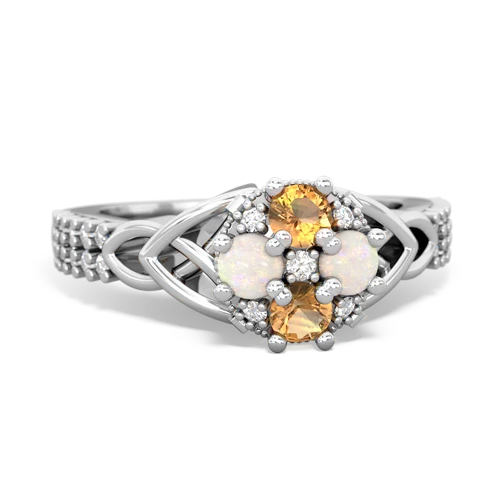 citrine-opal engagement ring
