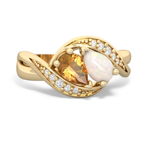 Citrine Genuine Citrine with Genuine Opal Summer Winds ring Ring