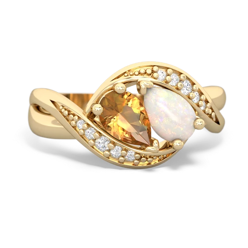 citrine-opal keepsake curls ring