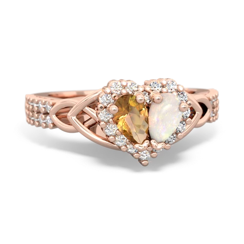 citrine-opal keepsake engagement ring