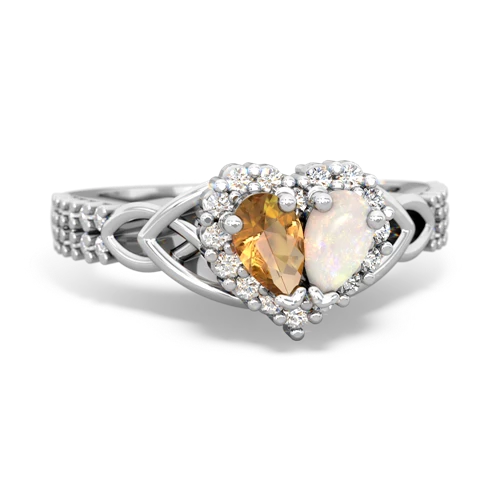 citrine-opal keepsake engagement ring