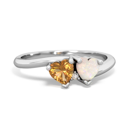 citrine-opal sweethearts promise ring