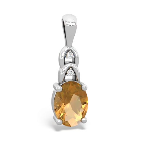 citrine filligree pendant