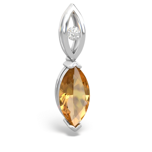 citrine geometric drop pendant