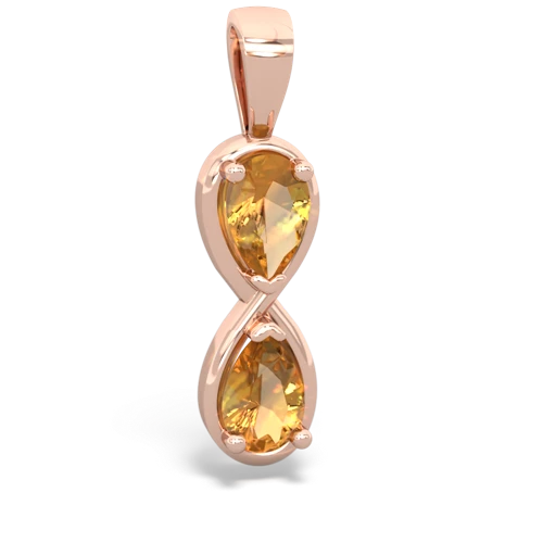 citrine infinity pendant