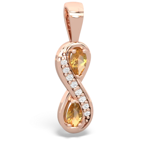 citrine keepsake infinity pendant