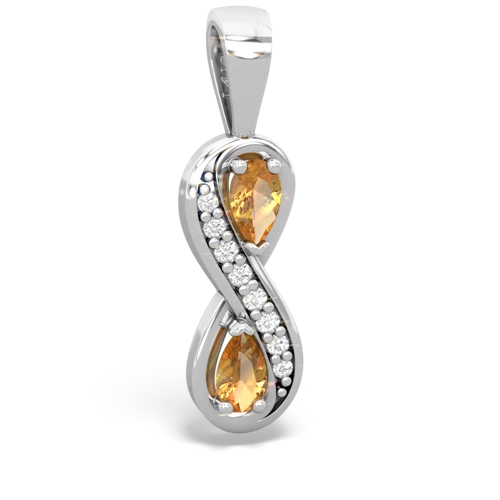 citrine keepsake infinity pendant
