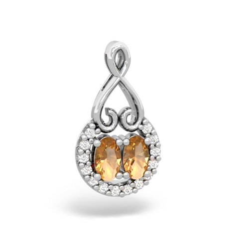 citrine love nest pendant