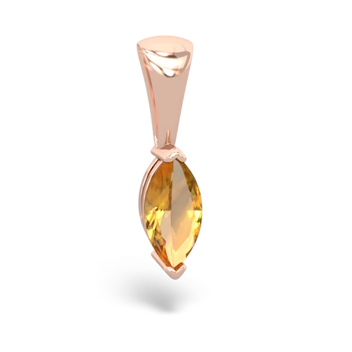 citrine marquise pendant