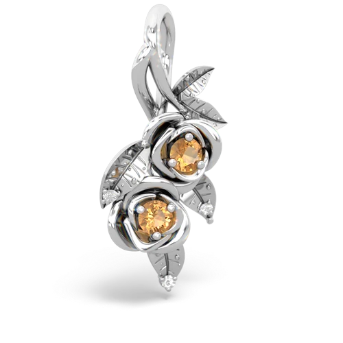 citrine rose vine pendant