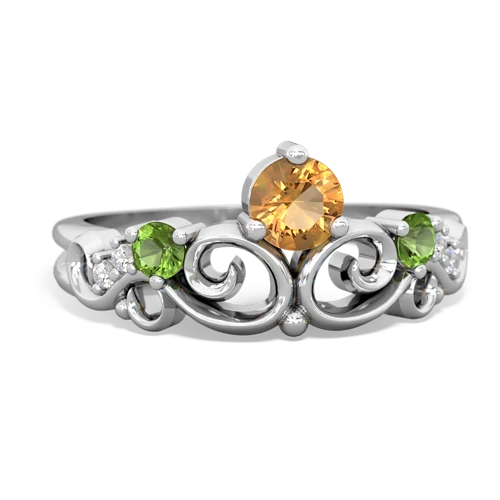 citrine-peridot crown keepsake ring