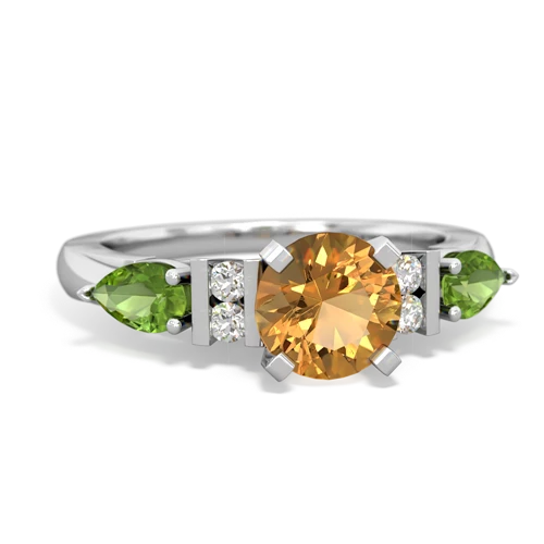 citrine-peridot engagement ring