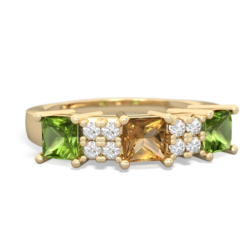 citrine-peridot timeless ring