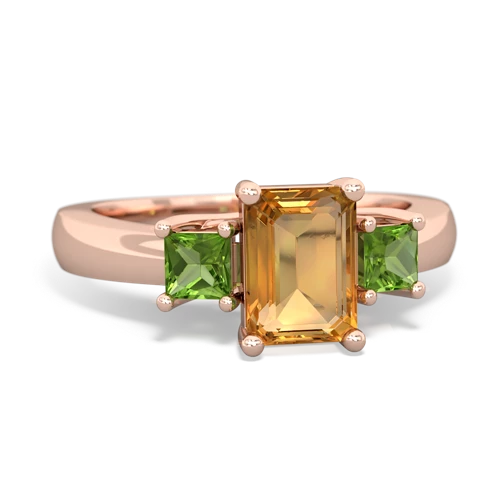 citrine-peridot timeless ring