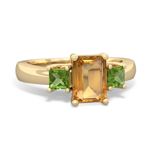 citrine-peridot timeless ring