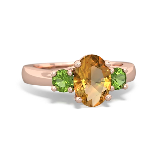 citrine-peridot timeless ring