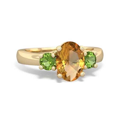 citrine-peridot timeless ring