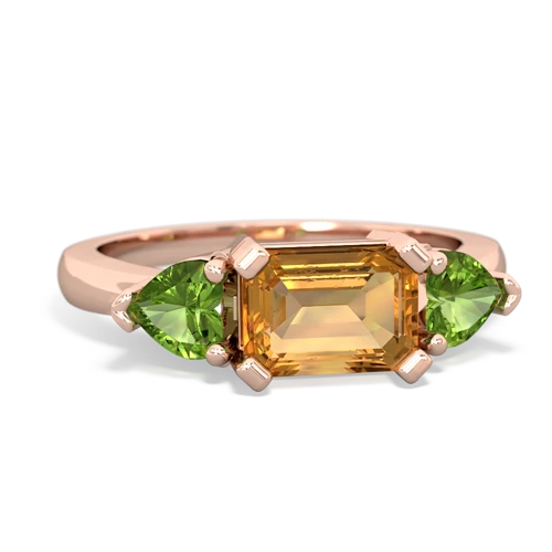 citrine-peridot timeless ring