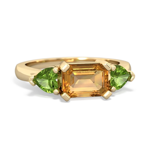 citrine-peridot timeless ring