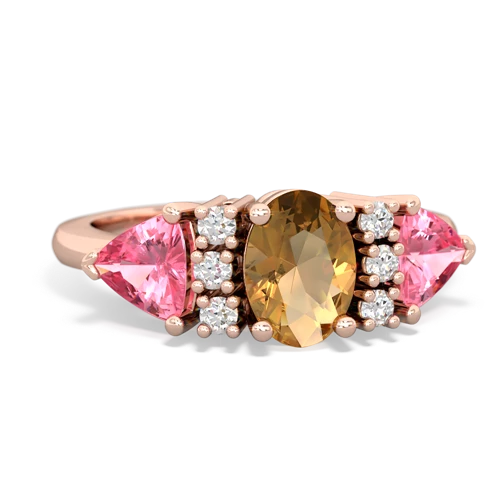 citrine-pink sapphire timeless ring