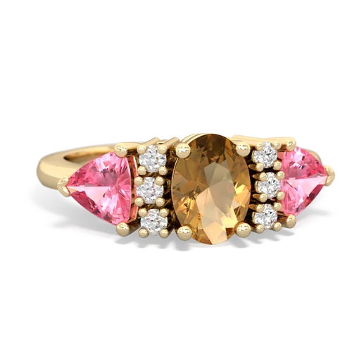 citrine-pink sapphire timeless ring