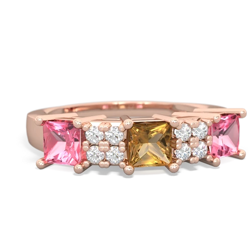 citrine-pink sapphire timeless ring