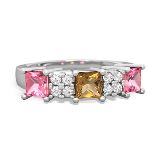 citrine-pink sapphire timeless ring