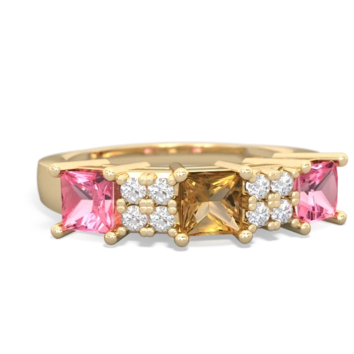 citrine-pink sapphire timeless ring