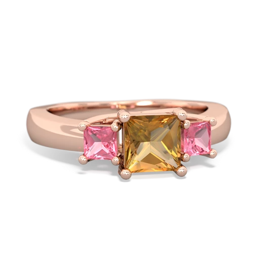 citrine-pink sapphire timeless ring