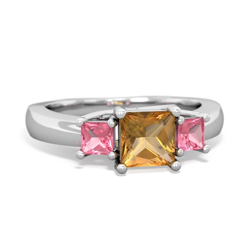 citrine-pink sapphire timeless ring