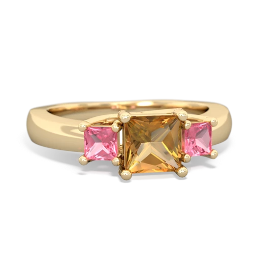 citrine-pink sapphire timeless ring