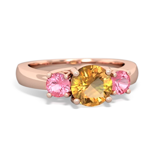 citrine-pink sapphire timeless ring