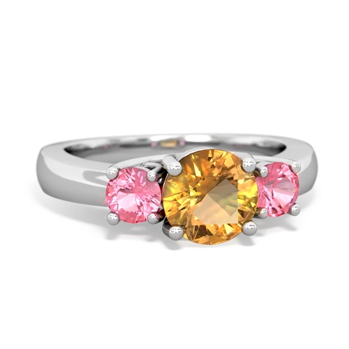 citrine-pink sapphire timeless ring