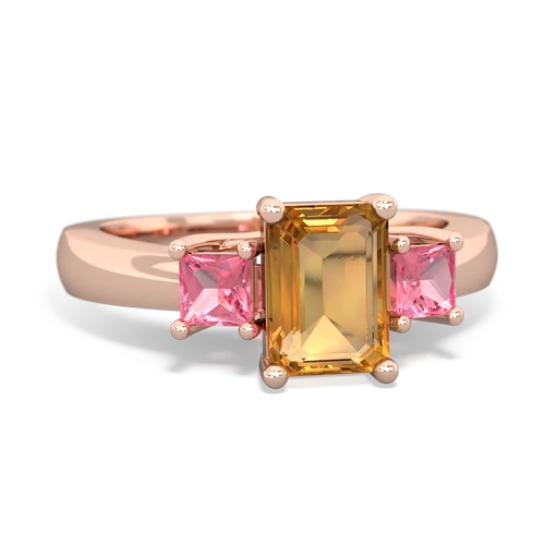 citrine-pink sapphire timeless ring