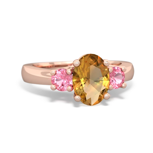 citrine-pink sapphire timeless ring