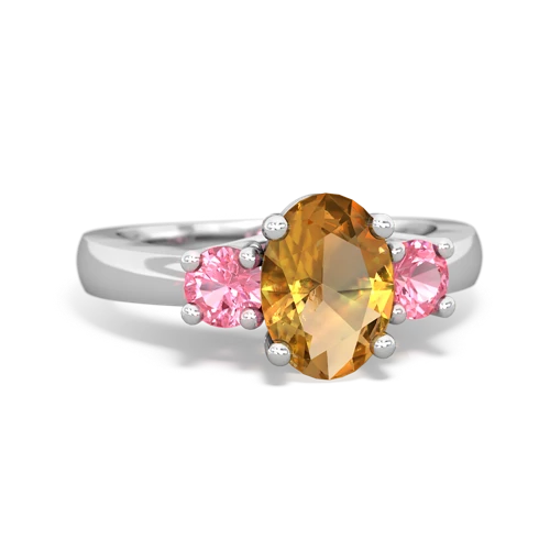 citrine-pink sapphire timeless ring