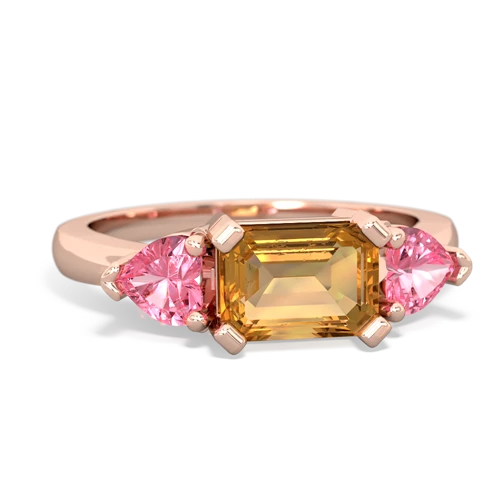 citrine-pink sapphire timeless ring