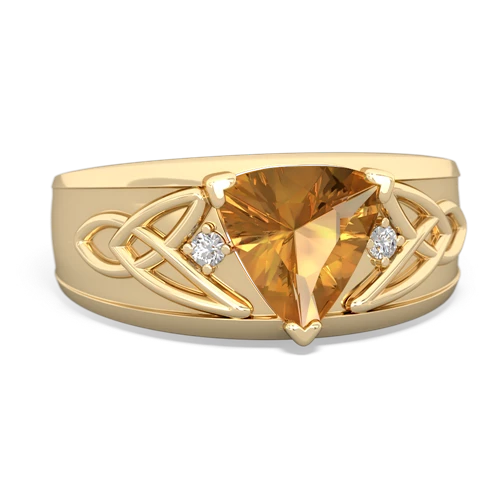 citrine celtic ring