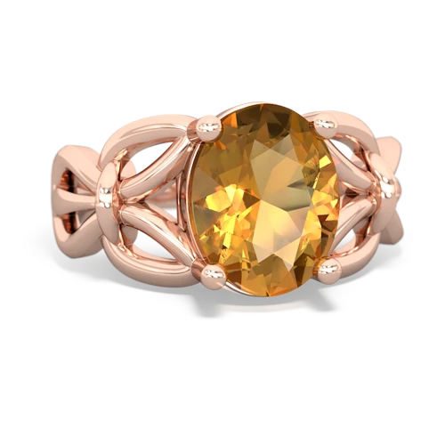 citrine celtic ring