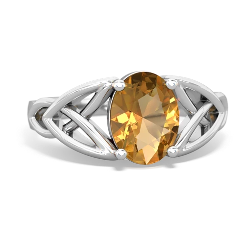 citrine celtic ring