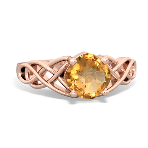 citrine celtic ring