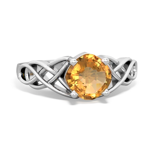 citrine celtic ring