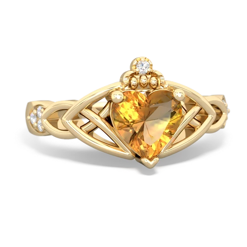 citrine celtic ring