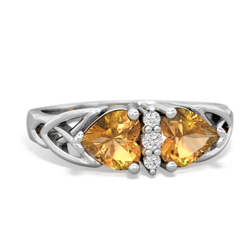 citrine celtic ring