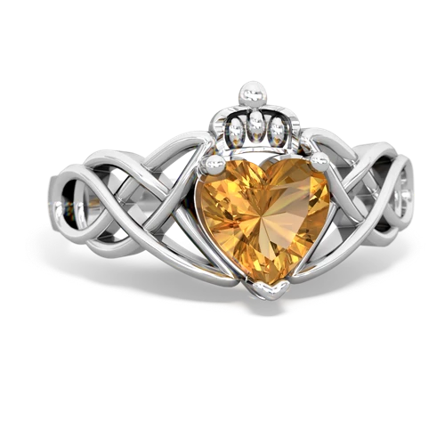 citrine claddagh ring