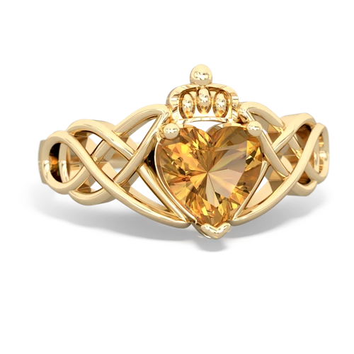 citrine claddagh ring