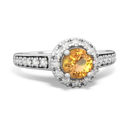 Citrine Diamond Halo Genuine Citrine ring Ring