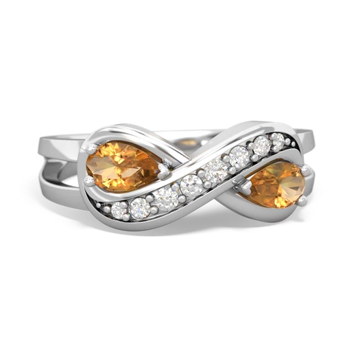 citrine diamond infinity ring